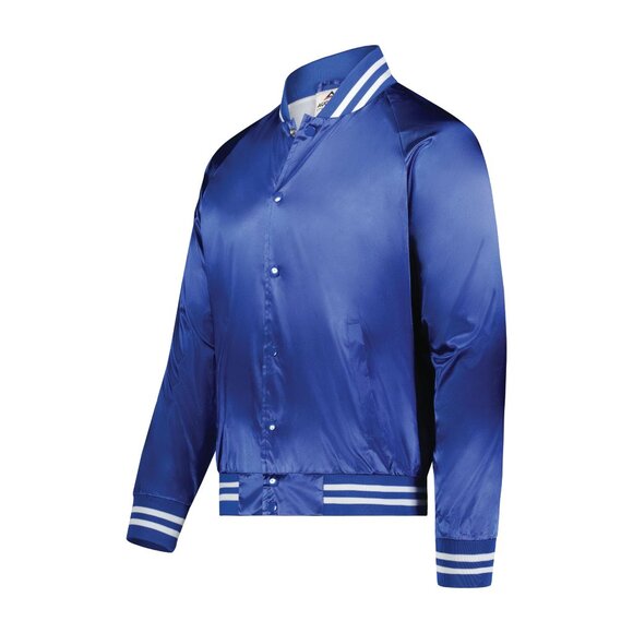 Satin Baseball Jacket Retro Classic Preppy Sporty Casual Wear